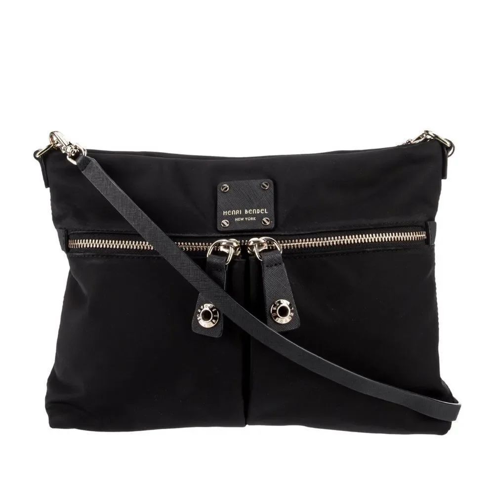 Henri Bendel Black Jetsetter Crossbody / Messenger - Black